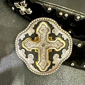 Justin leather studded western belt